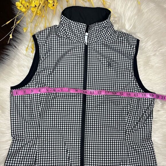 Abacus black/white gingham reversible lightweight vest sz medium - Picture 6 of 8